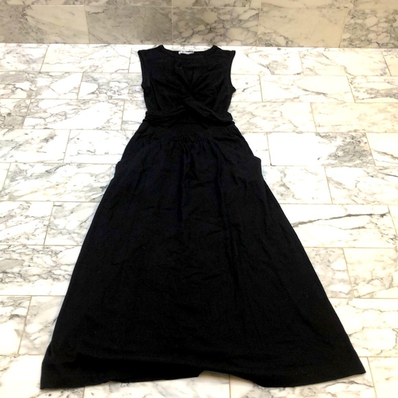 T by Alexander Wang cotton sleeveless dress with stomach cutout - Picture 1 of 3